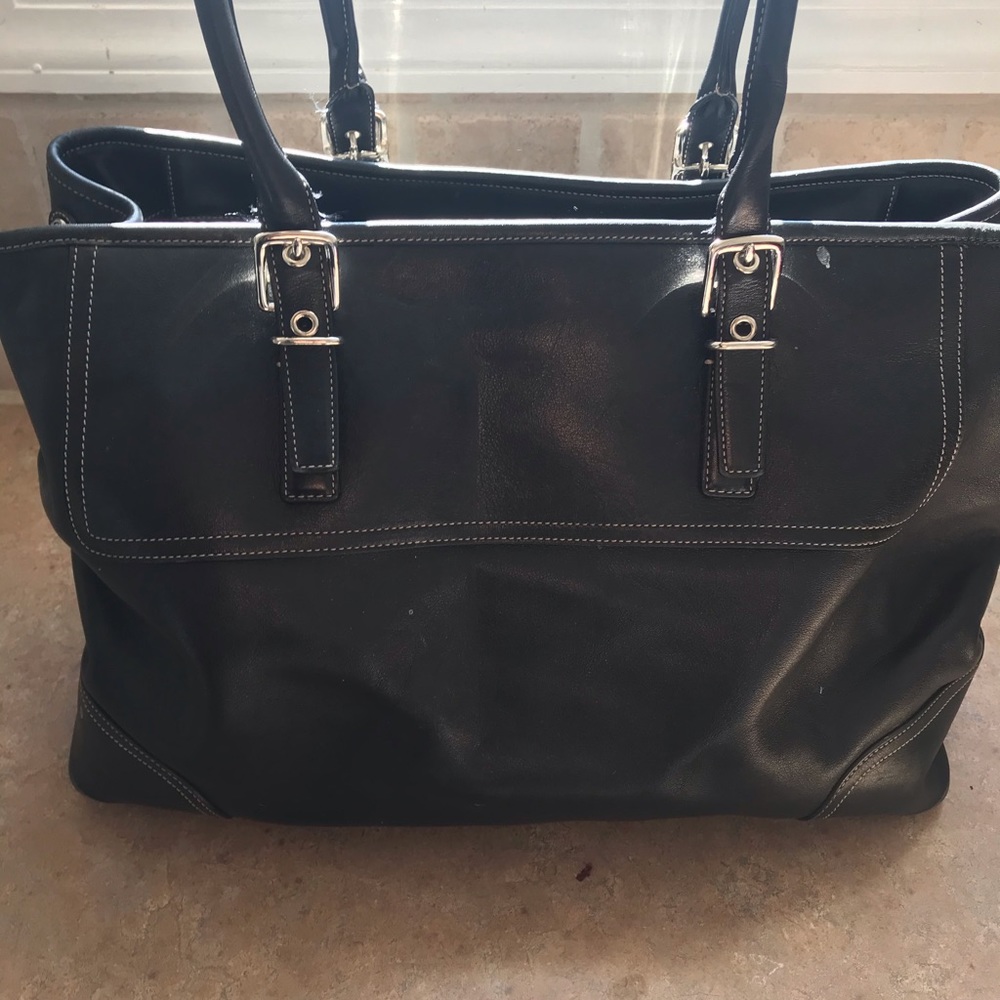 Coach Bag Authentic 5131 Hampton Black Leather